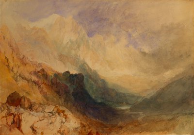 Alpské údolí, pravděpodobně Val d"Aosta od Joseph Mallord William Turner