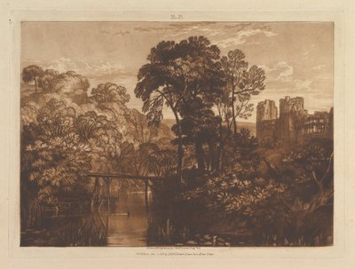 Zámek Berry Pomeroy Liber Studiorum, část XII, deska 58, 1. ledna 1816. od Joseph Mallord William Turner
