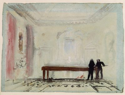 Hráči kulečníku v Petworth House, 1830 (kvaš) od Joseph Mallord William Turner