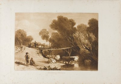 Most a krávy, deska 2 od Liber Studiorum od Joseph Mallord William Turner