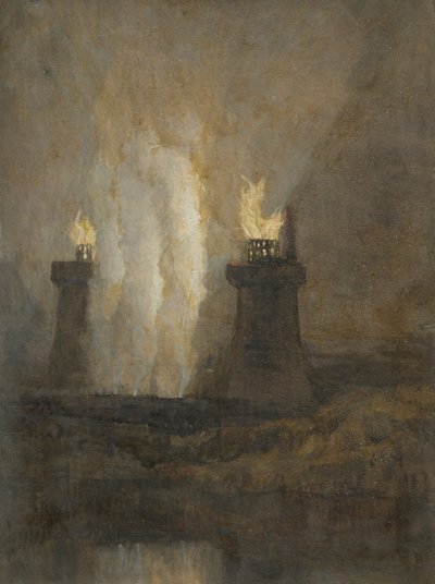 Carron Iron Works, kolem roku 1800 od Joseph Mallord William Turner
