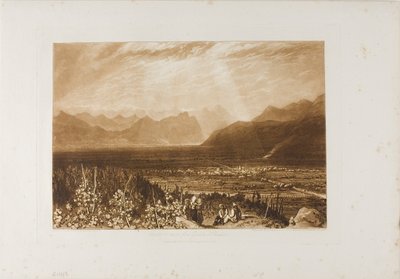 Řetězec Alp z Grenoblu do Chamberi, deska 40 z Liber Studiorum od Joseph Mallord William Turner