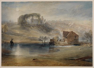 Colchester, Essex, kolem 1825-26 (tužka, akvarel, tělová barva a škrábání na tkaný papír, nyní položený na japonský papír) od Joseph Mallord William Turner