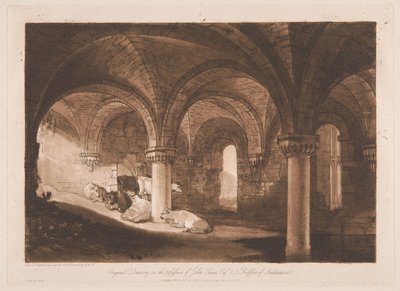 Krypta opatství Kirkstall od Joseph Mallord William Turner
