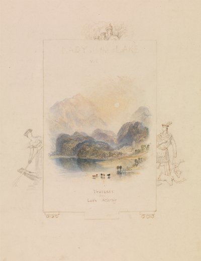 Design pro ilustraci pro „Lady of the Lake“ Waltera Scotta, Loch Achray od Joseph Mallord William Turner