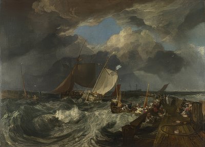 Molo v Calais. 1803 od Joseph Mallord William Turner