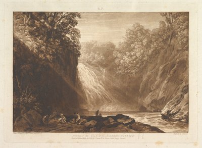 Kresba Clyde Liber Studiorum, část IV, deska 18, 29. března 1809. od Joseph Mallord William Turner