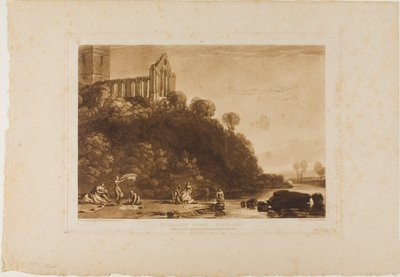 Dumblain Abbey, deska 56 z Knihy studií od Joseph Mallord William Turner