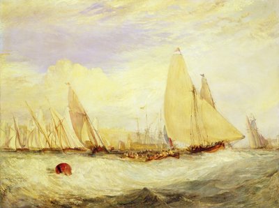 Hrad East Cowes, sídlo J Nash Esq., Regatta Beating to Windward od Joseph Mallord William Turner