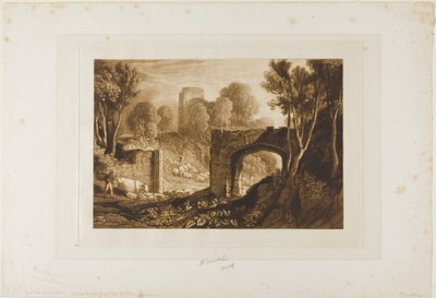 East Gate, Winchelsea, deska 67 od Liber Studiorum od Joseph Mallord William Turner