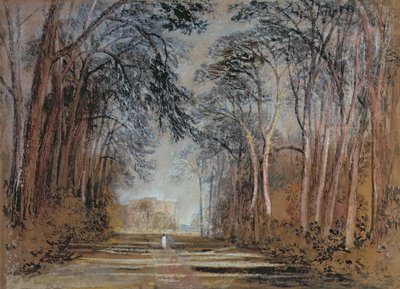 Farnley Avenue, Farnley Hall, Yorkshire (tužka, křída, akvarel, kvaš a voda) od Joseph Mallord William Turner