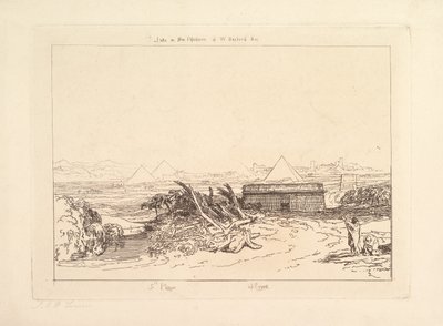 Pátá egyptská rána Liber Studiorum, část III, deska 16, 1808. od Joseph Mallord William Turner