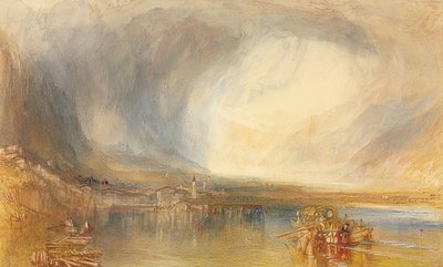 Flüelen od Lucernského jezera. 1845 od Joseph Mallord William Turner