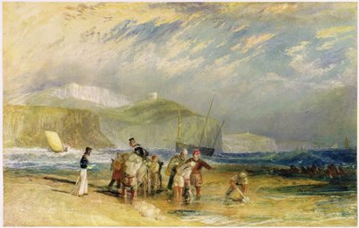 Folkestone Harbour and Coast to Devon, c.1830 (Wc a kvaš na papíře) od Joseph Mallord William Turner