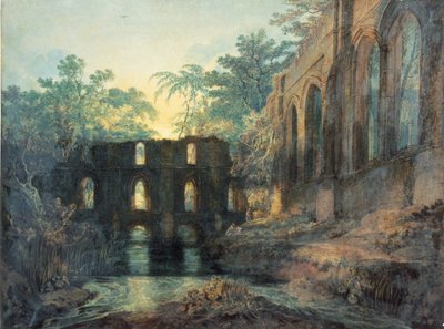 Opatství Fontány (akvarel) od Joseph Mallord William Turner