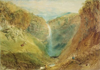 Hardraw Fall, Yorkshire, kolem roku 1820 od Joseph Mallord William Turner
