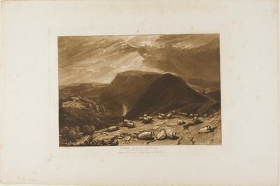 Hind Head Hill, deska 25 od Liber Studiorum od Joseph Mallord William Turner