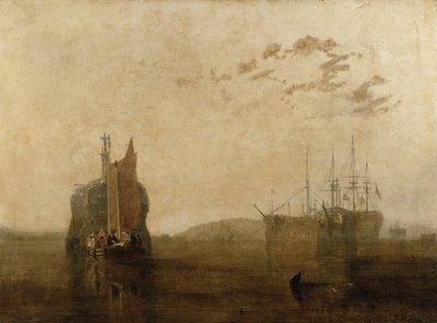 Koráby na řece Tamar, cca 1812 od Joseph Mallord William Turner