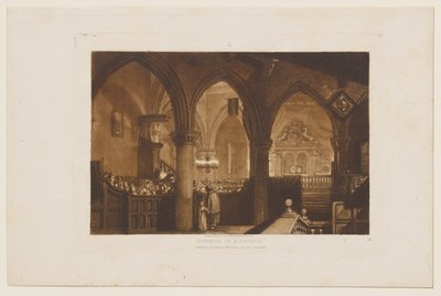 Interiér kostela od Joseph Mallord William Turner