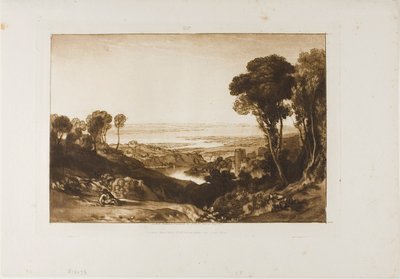 Křižovatka Severn a Wye, deska 28 z Liber Studiorum od Joseph Mallord William Turner