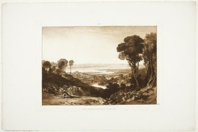 Křižovatka Severn a Wye, z Liber Studiorum, no. 28 od Joseph Mallord William Turner
