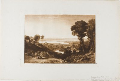 Křižovatka Severn a Wye, deska 28 z Liber Studiorum od Joseph Mallord William Turner