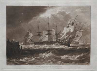 Liber Studiorum: Lodě ve vánku. od Joseph Mallord William Turner