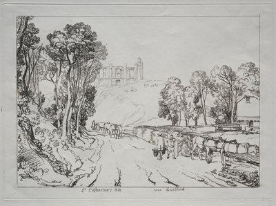 Liber Studiorum: St. Catherines Hill, poblíž Guilford. od Joseph Mallord William Turner