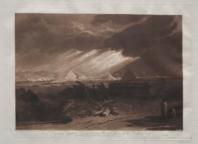 Liber Studiorum: Pátá egyptská rána. od Joseph Mallord William Turner