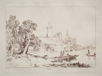 Liber Studiorum: Ville de Thun, Švýcarsko. od Joseph Mallord William Turner