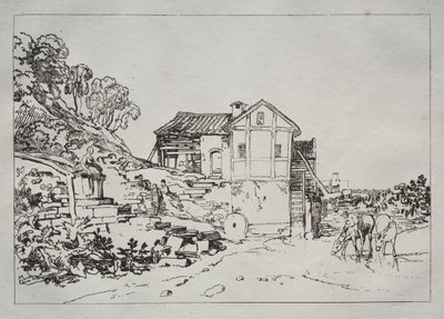 Kniha studií: Vodní mlýn od Joseph Mallord William Turner