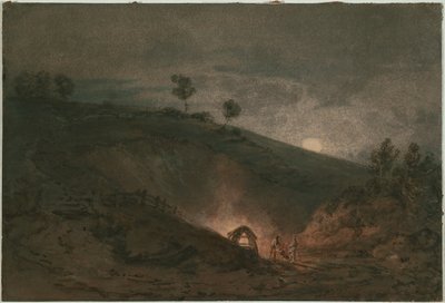 Vápenka podle měsíčního svitu od Joseph Mallord William Turner