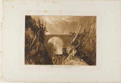 Malý čertův most, deska 19 z Liber Studiorum od Joseph Mallord William Turner