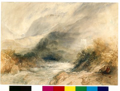 Llanthony Abbey, Monmouthshire (akvarel přes tužku na bílém papíře) od Joseph Mallord William Turner