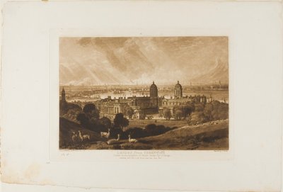 London z Greenwiche, deska 26 z Liber Studiorum od Joseph Mallord William Turner