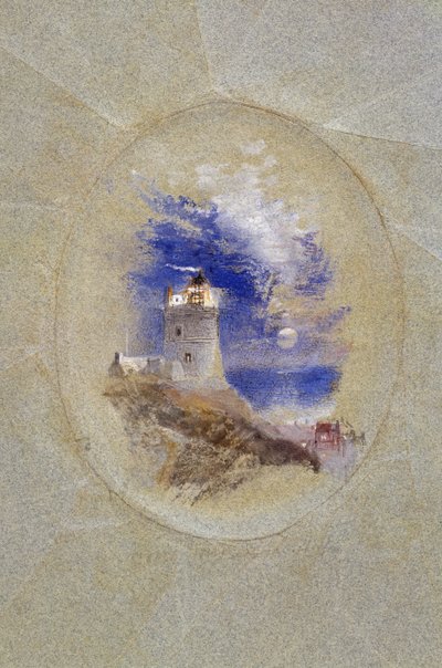 Lowestoffe Lighthouse, c.1827 (kvaš na papíře) od Joseph Mallord William Turner