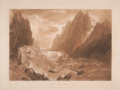 Mer de Glace, údolí Chamonix, Savojsko od Joseph Mallord William Turner