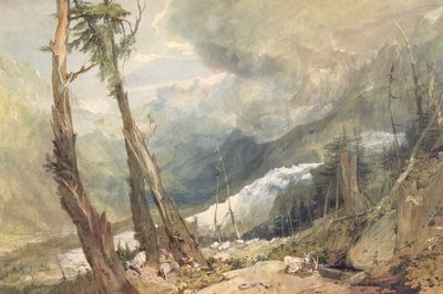 Mere de Glace, v údolí Chamouni, Švýcarsko od Joseph Mallord William Turner