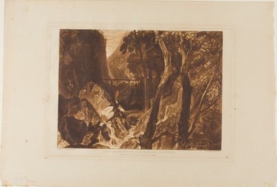 Mlýn poblíž Grand Chartreuse, deska 54 z Liber Studiorum od Joseph Mallord William Turner