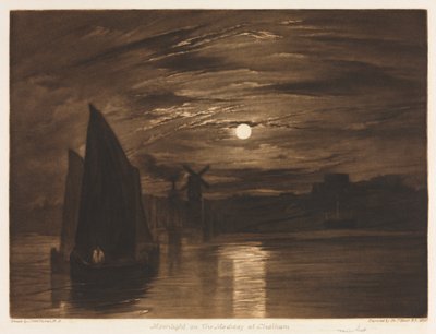 Moonlight on the Medway at Chatham, 1920. od Joseph Mallord William Turner