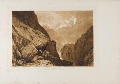 Mount Saint Gothard, deska 9 od Liber Studiorum od Joseph Mallord William Turner