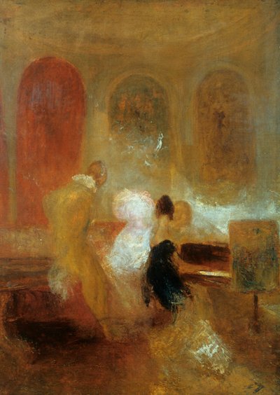 Hudební večírek, hrad East Cowes, c1835 od Joseph Mallord William Turner