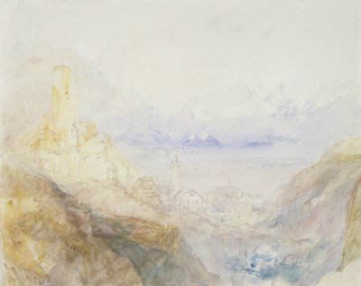 No.0588 Hospenthal, Fall of St. Gothard, ráno (viz také 95126) od Joseph Mallord William Turner