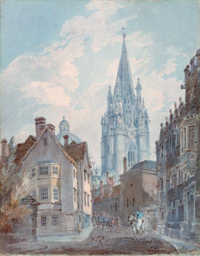 Oxford: St Marys z Oriel Lane, 1792-1793 od Joseph Mallord William Turner