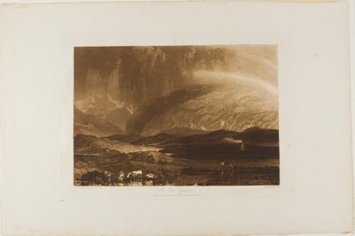 Rašeliniště, Skotsko, deska 45 z Book of Studies od Joseph Mallord William Turner