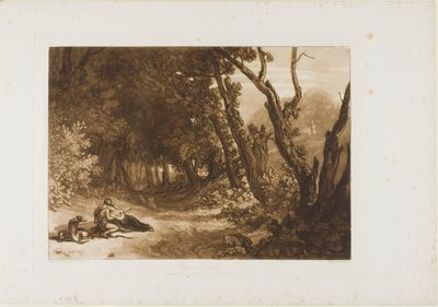 Procris a Cephalus, deska 41 z Knihy studií od Joseph Mallord William Turner