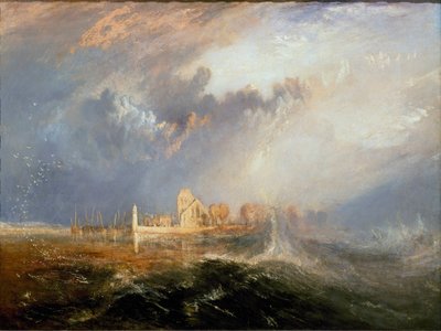 Quillebeuf u ústí Seiny (Quillebeuf-sur-Seine, Quillebeuf sur Seine) v Normandii”” Obraz Josepha Mallorda William Turner (1775-1851) 1833 Rozměr 92,5x123,2 cm Lisabon. Muzeum Calouste Gulbenkian od Joseph Mallord William Turner