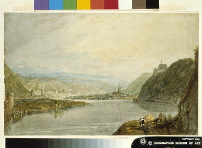 Remagen, Erpel And Linz (akvarel a kvaš na bílém papíře připravený šedým lavírováním) od Joseph Mallord William Turner