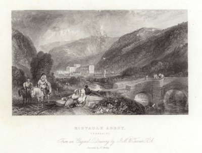 Opatství Rievaulx v Yorkshire od Joseph Mallord William Turner