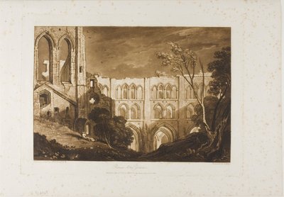 Opatství Rivaux, deska 51 z Liber Studiorum od Joseph Mallord William Turner